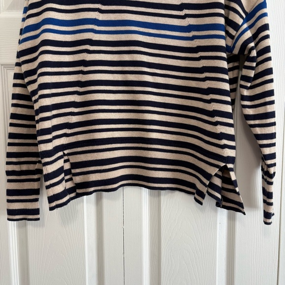 RAG & BONE Ann Striped Turtleneck Sweater Cotton Cashmere Knit Top XS Oversized - Picture 12 of 14